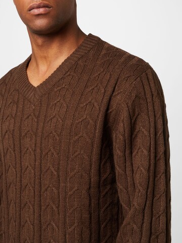 Redefined Rebel Sweater 'Paul' in Brown