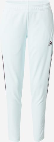 ADIDAS SPORTSWEAR - Tapered Calças de desporto 'Tiro' em azul: frente