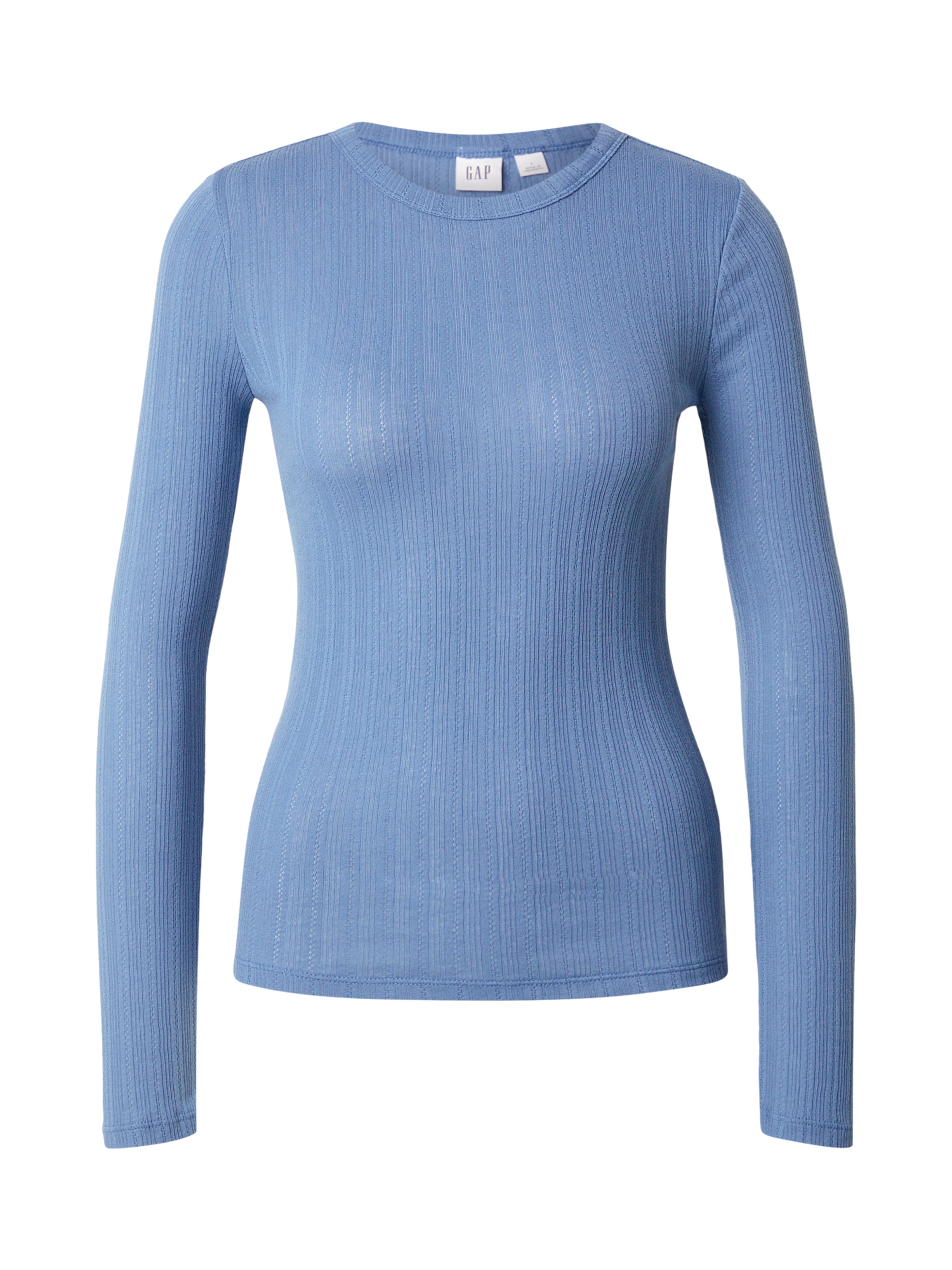 GAP Shirt 'ESSENTIAL POINTELLE' in Blue: front