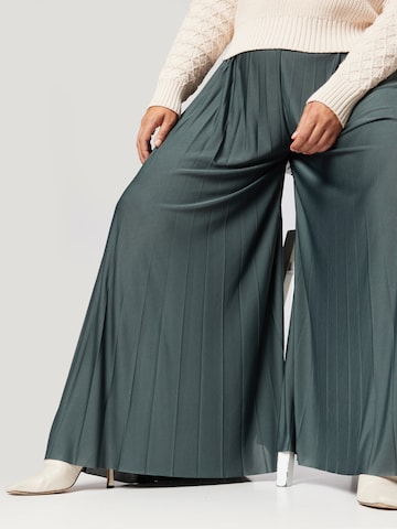 Wide Leg Pantalon 'Samantha' Guido Maria Kretschmer Curvy en vert