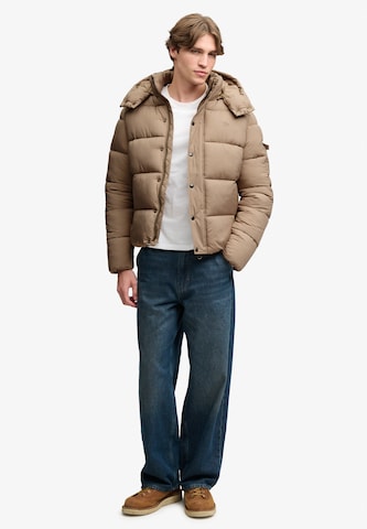 Superdry & Co Winter Jacket 'Premium' in Beige