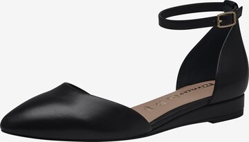 TAMARIS Ballet Flats in Black: front