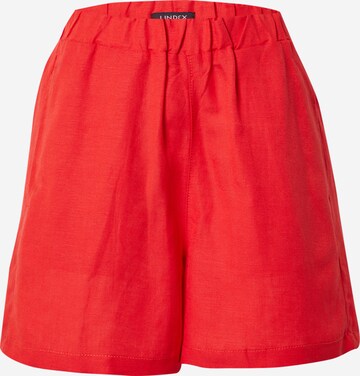 Lindex - Loosefit Pantalón 'Sara' en rojo: frente