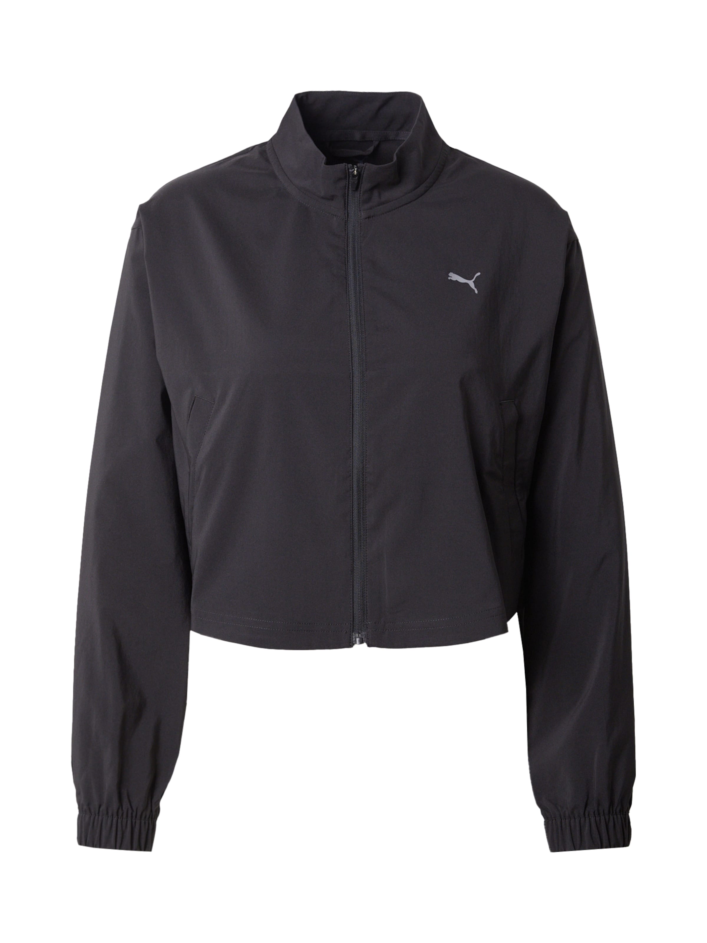PUMA Αθλητικό μπουφάν σε μαύρο: μπροστά