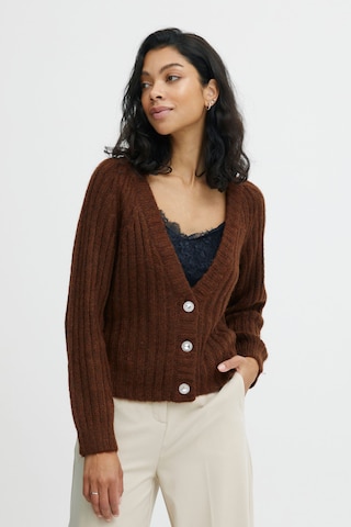 b.young Knit Cardigan '20810481' in Brown: front