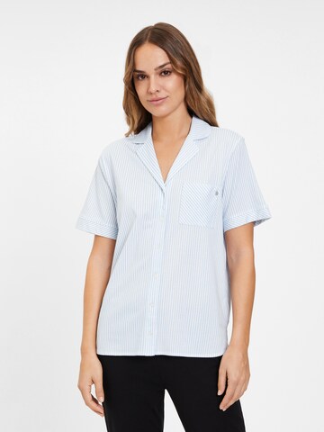 Camicia da notte di s.Oliver in blu: frontale