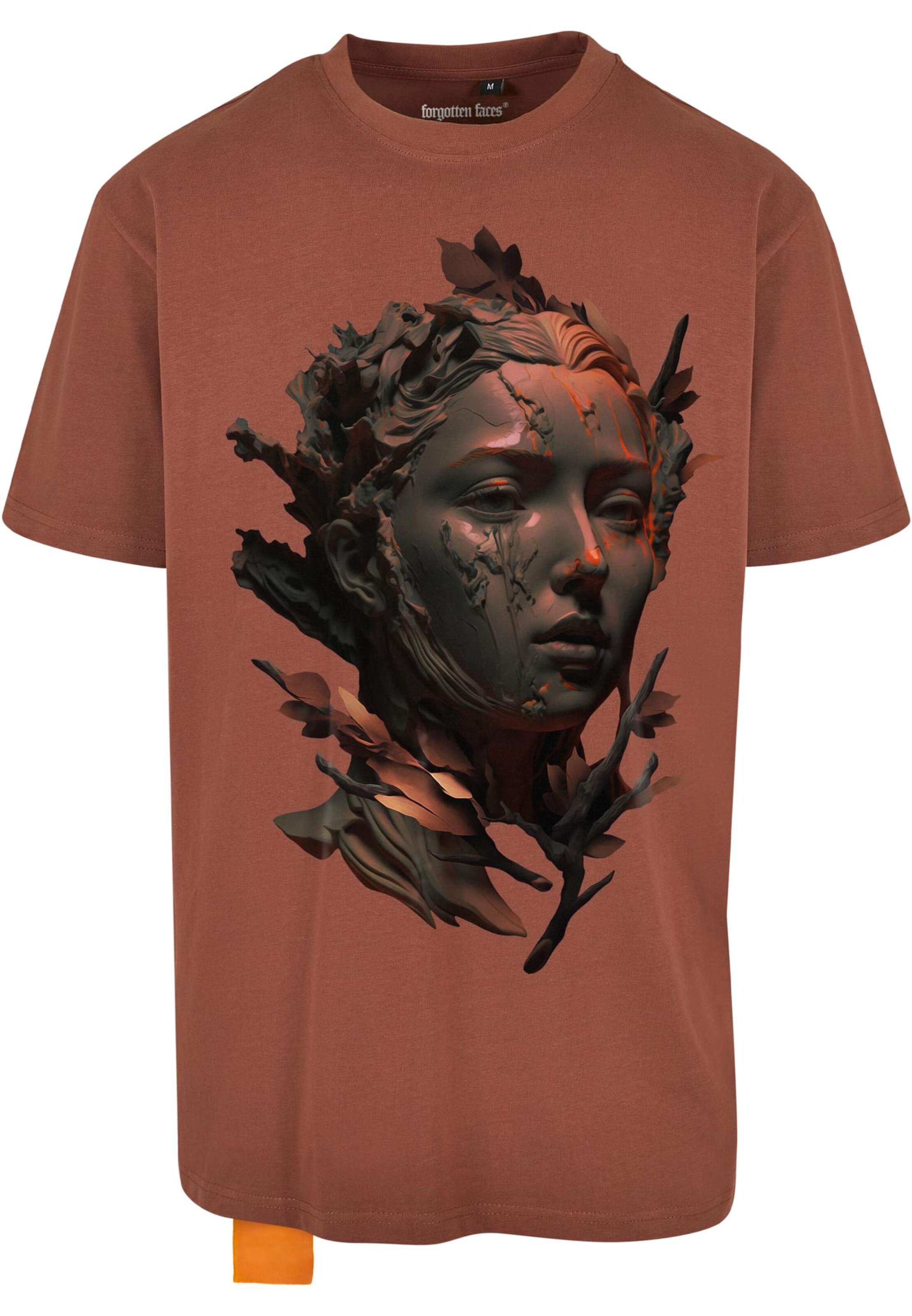 Forgotten Faces Shirt in Bruin: voorkant