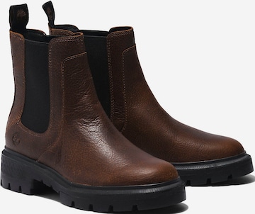 TIMBERLAND - Botas chelsea 'Cortina Valley' em castanho: frente
