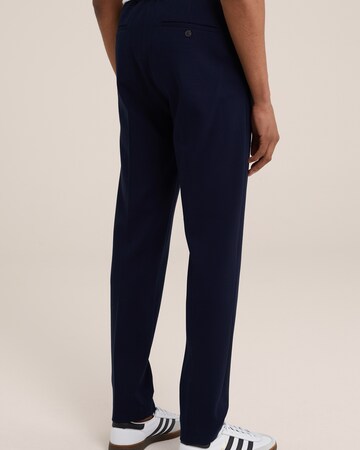 WE Fashion Slim fit Pleated Pants in Blue