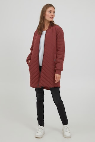 Oxmo Between-Seasons Coat 'MADALYN' in Brown