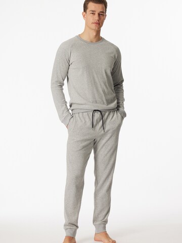 Pyjama long ' Warming Nightwear ' SCHIESSER en gris : devant