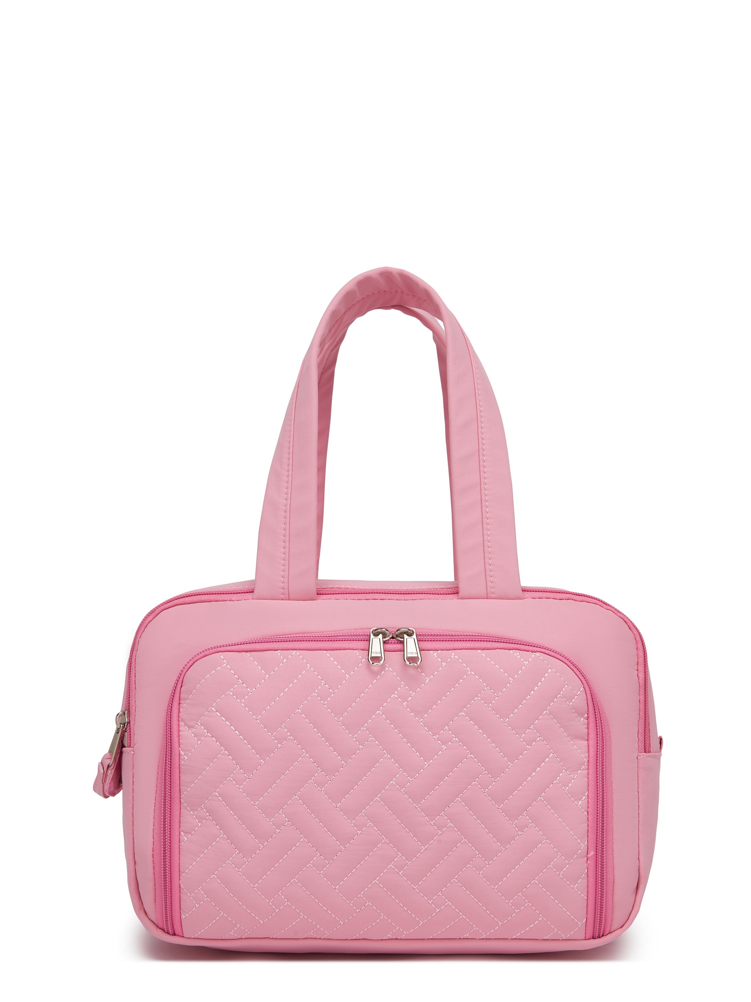 Kono Travel Bag 'Kono Kulturtasche 74x45cm | wasserabweisendes Polyester | Reise-Organizer für Kosmetik & Zubehör' in Pink: front