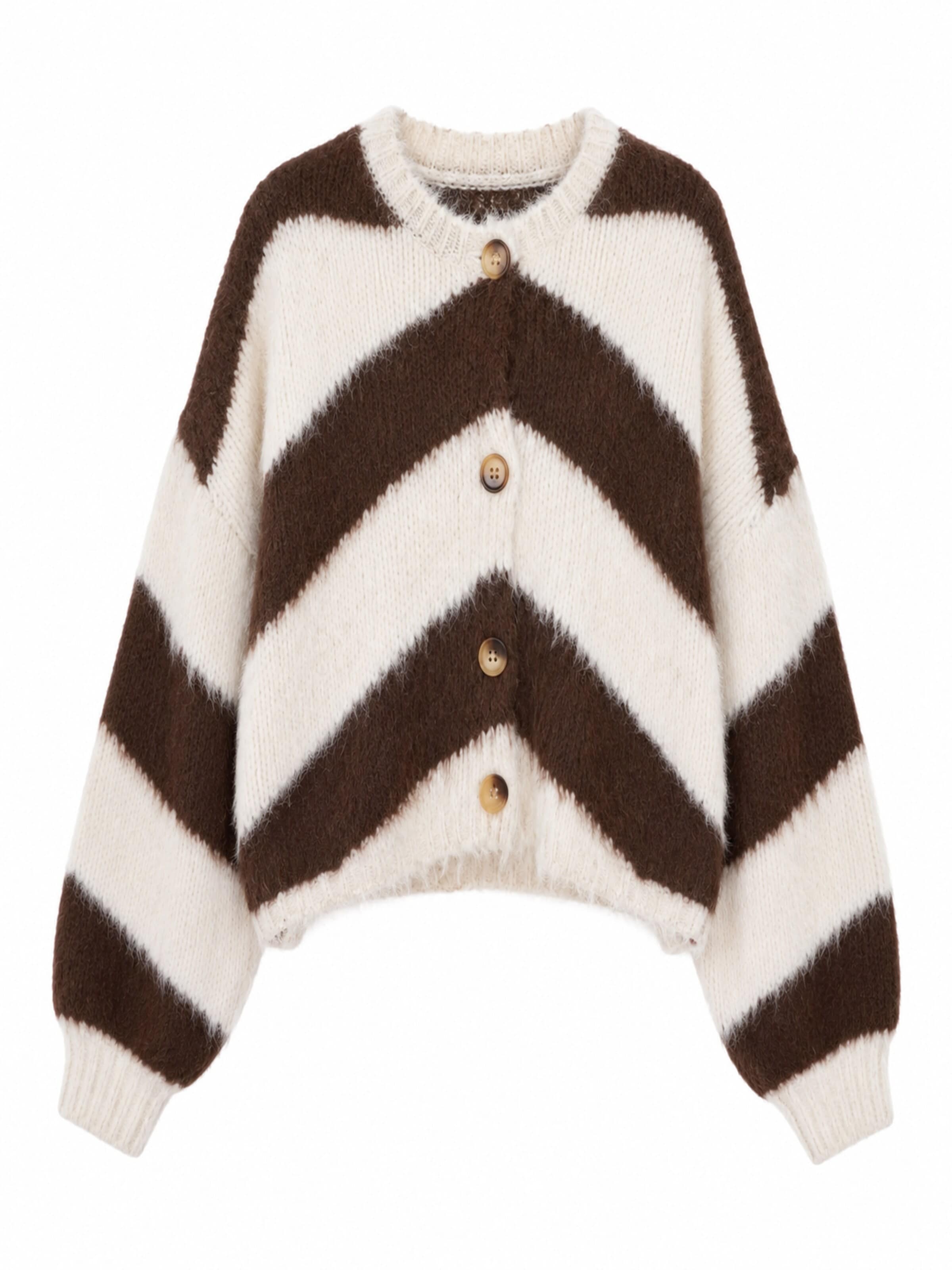 Pullover extra large di UNICORN in beige: frontale