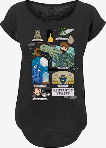 T-shirt 'Fantastic Beasts 2 Chibi Newt' F4NT4STIC en noir : devant