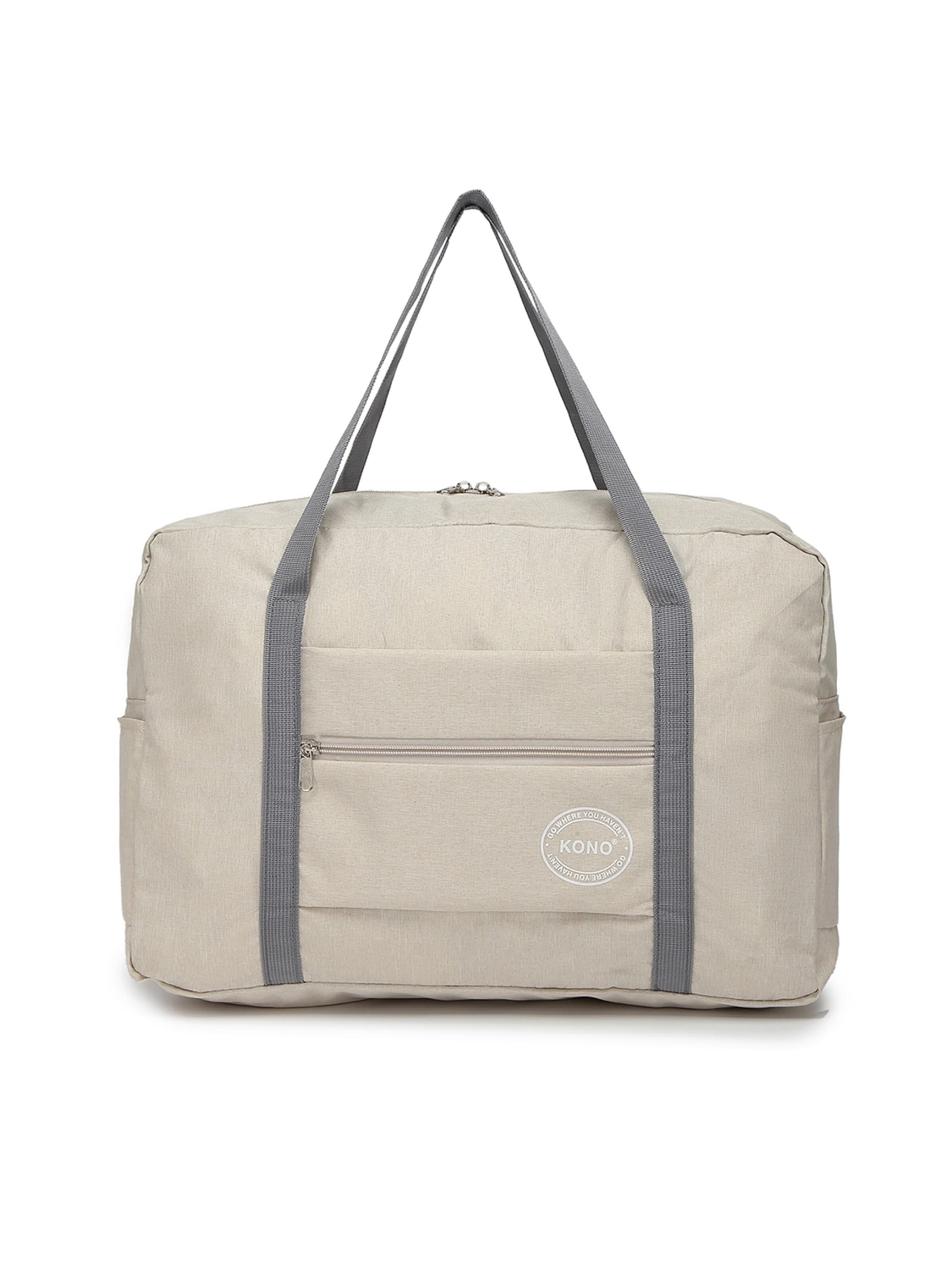 Kono Travel Bag in Beige: front