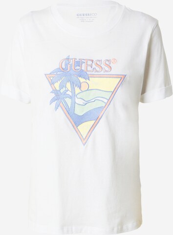 Tricou de la GUESS pe alb: față