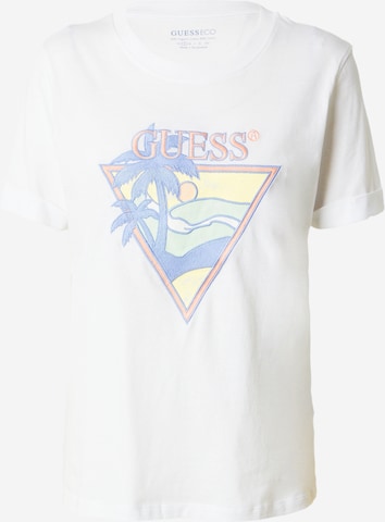 GUESS - Camiseta en blanco: frente