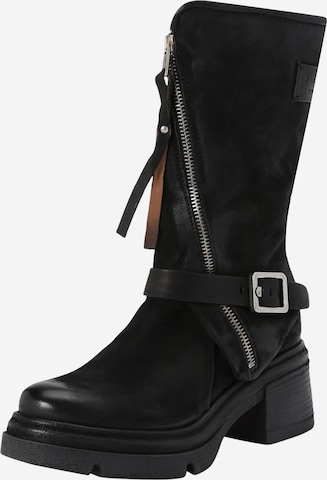 A.S.98 Lace-Up Ankle Boots in Black: front