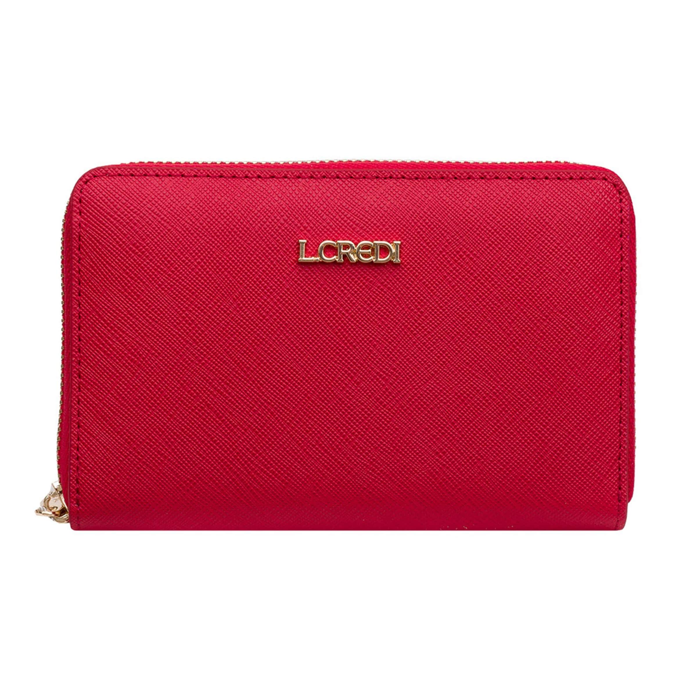 L.CREDI Wallet 'Poema' in Red: front