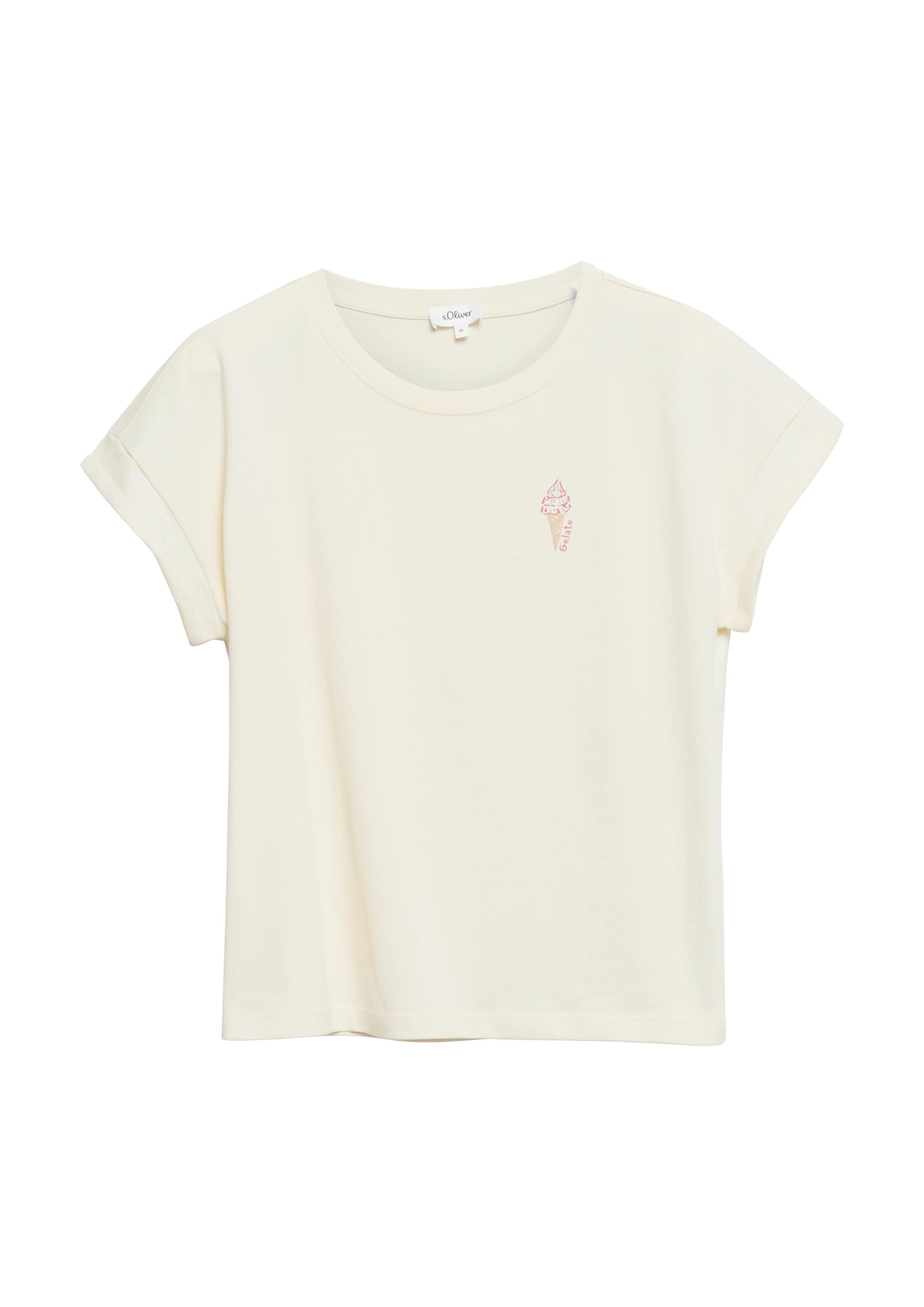 s.Oliver T-Shirt in Beige: Vorderseite