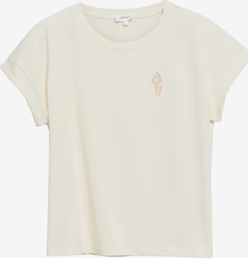 s.Oliver T-Shirt in Beige: Vorderseite