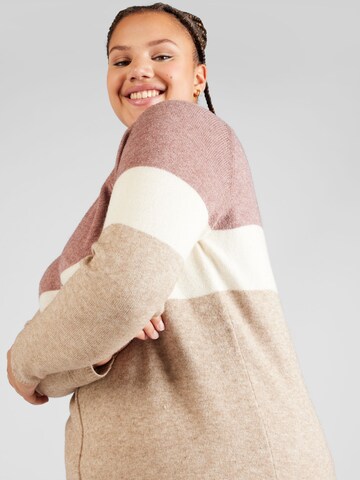 ONLY Carmakoma Knit dress 'LAURA' in Brown
