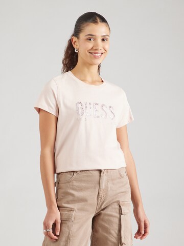 GUESS Shirt 'PYTHON' in Pink: front