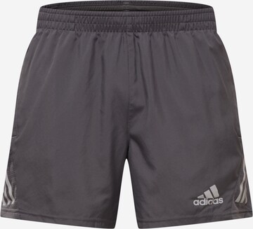 ADIDAS SPORTSWEAR Workout Pants 'Own the Run' in Grey: front