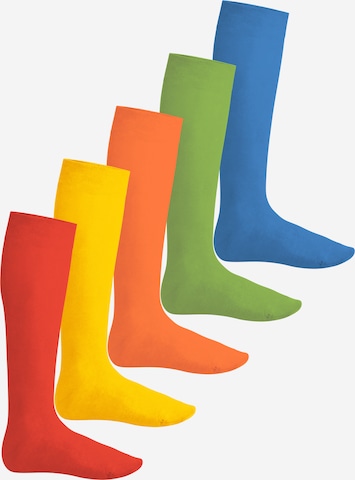 footstar Knee High Socks 'EVERYDAY!' in Yellow: front