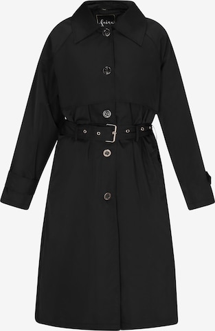 Manteau mi-saison faina en noir : devant