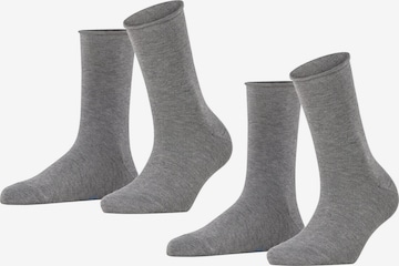 FALKE Socken 'Happy 2-Pack' in Grau: Vorderseite