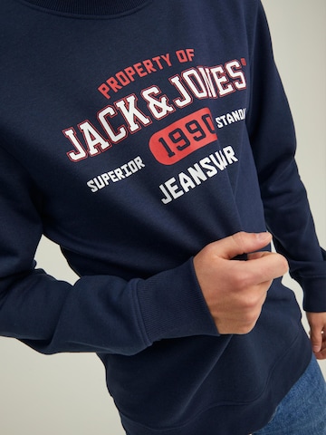 JACK & JONESSweater majica 'Stamp' - plava boja