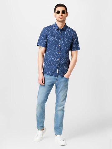 MUSTANG Regular fit Button Up Shirt 'Collin' in Blue