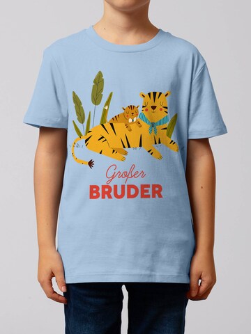 watabout.kids Shirt 'Tiger Großer Bruder' in Blue