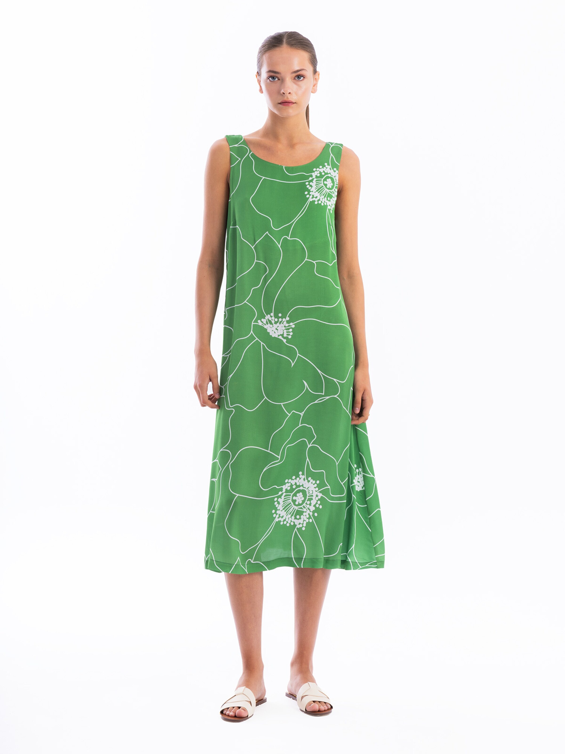 Haris Cotton Dress 'Haris Cotton' in Green: front