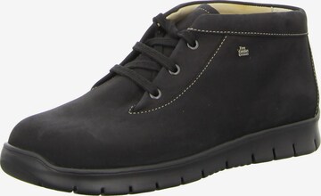 Finn Comfort Lace-Up Ankle Boots in Black: front