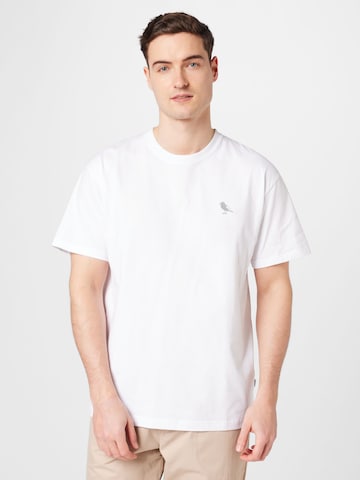 T-Shirt Cleptomanicx en blanc : devant
