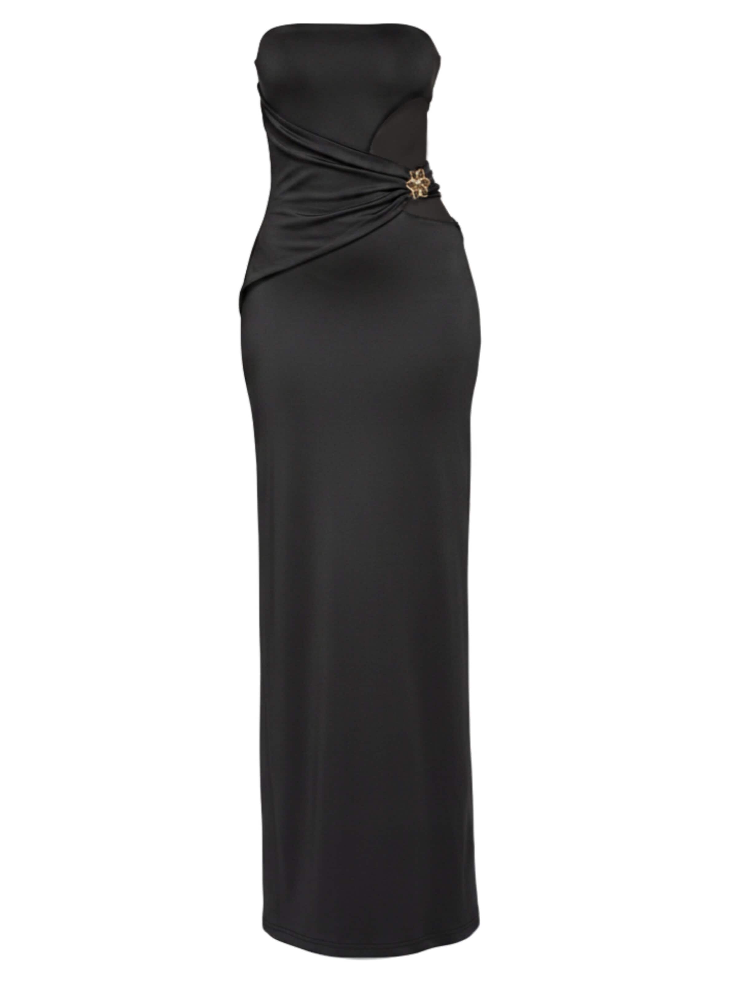 Ombre Abendkleid‌‌‌‌‌ in Schwarz: Vorderseite