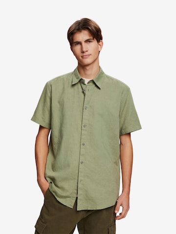 ESPRIT Regular fit Button Up Shirt in Green: front