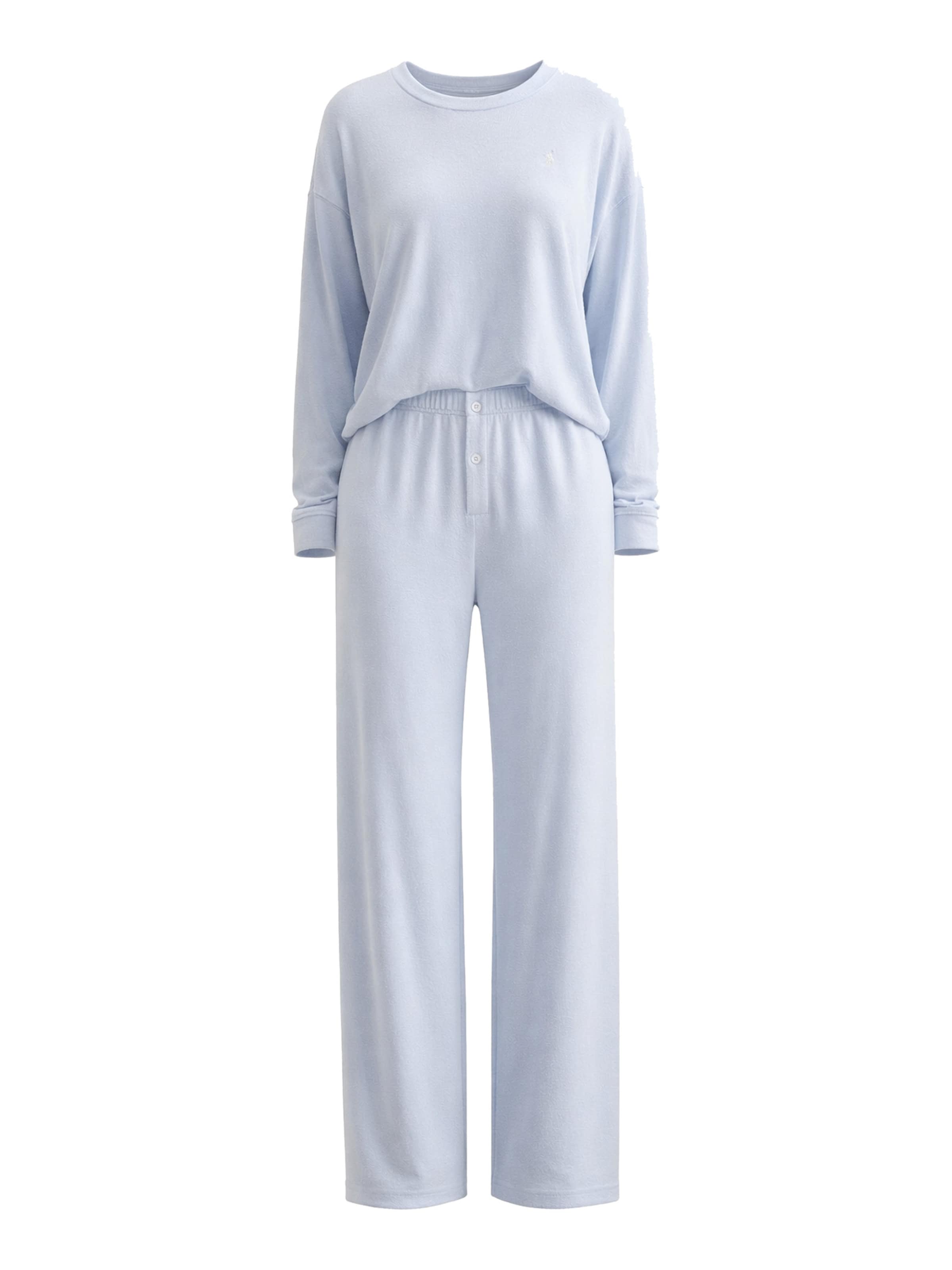 Pyjama ' Club Terry ' Polo Ralph Lauren en bleu : devant