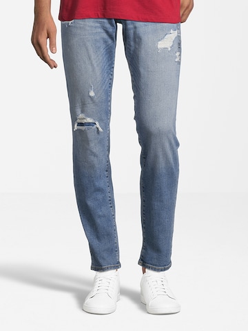 Skinny Jeans de la AÉROPOSTALE pe albastru: față