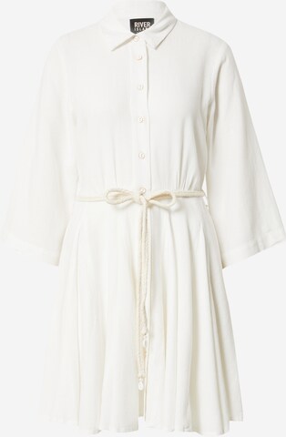 Robe-chemise River Island en blanc : devant