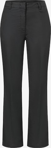 MORE & MORE Flared Pleated Pants in Black: front