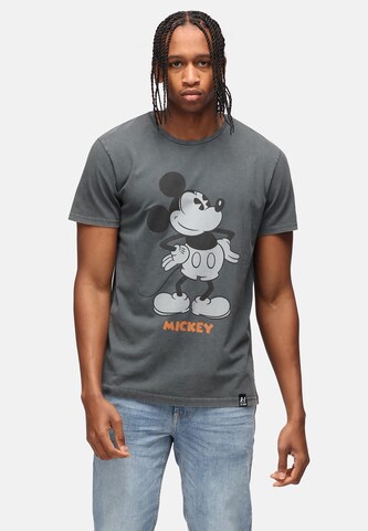 Recovered Shirt 'Disney Mickey Mouse Vintage' in Zwart: voorkant