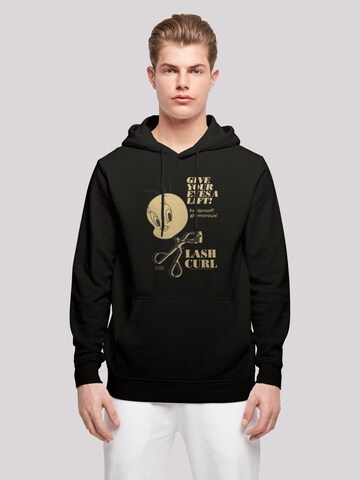 F4NT4STIC Sweatshirt 'Looney Tunes Tweety Lash Curls' in Schwarz: Vorderseite