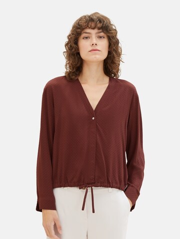 TOM TAILOR Blouse in Brown: front