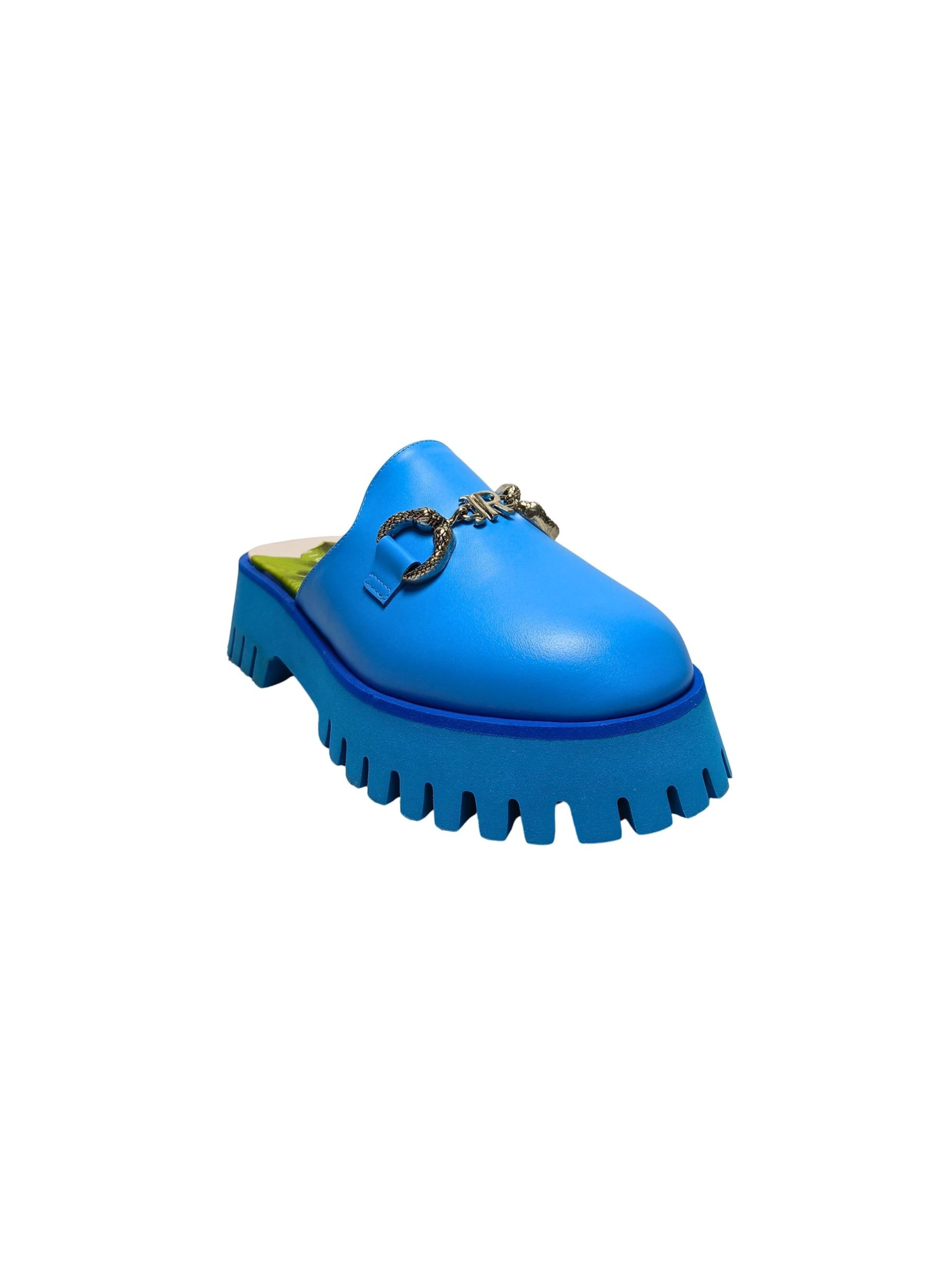 Clogs di John Richmond in blu: frontale