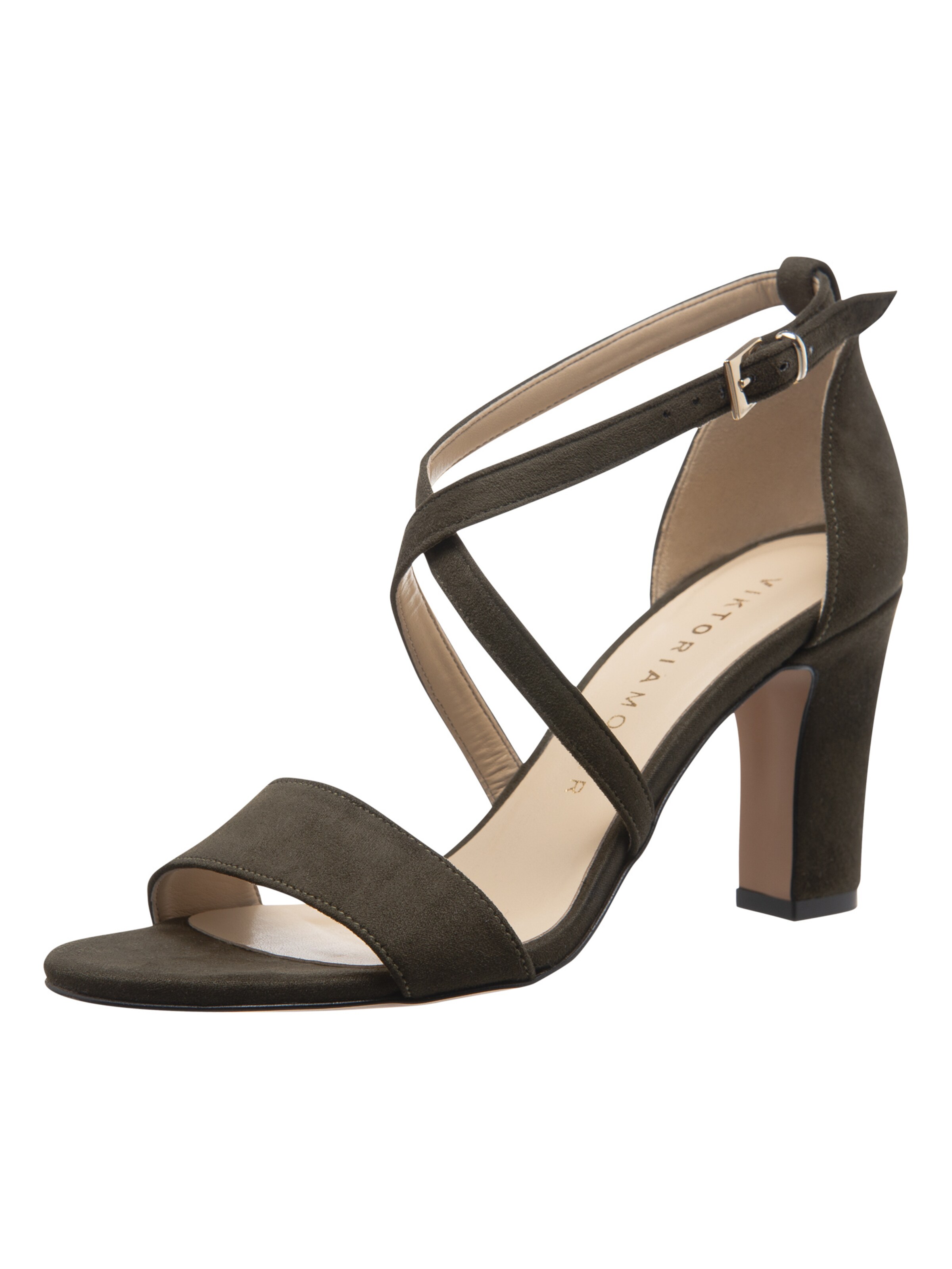 Viktoria Moser Sandale 'Reese' in Grün: Vorderseite