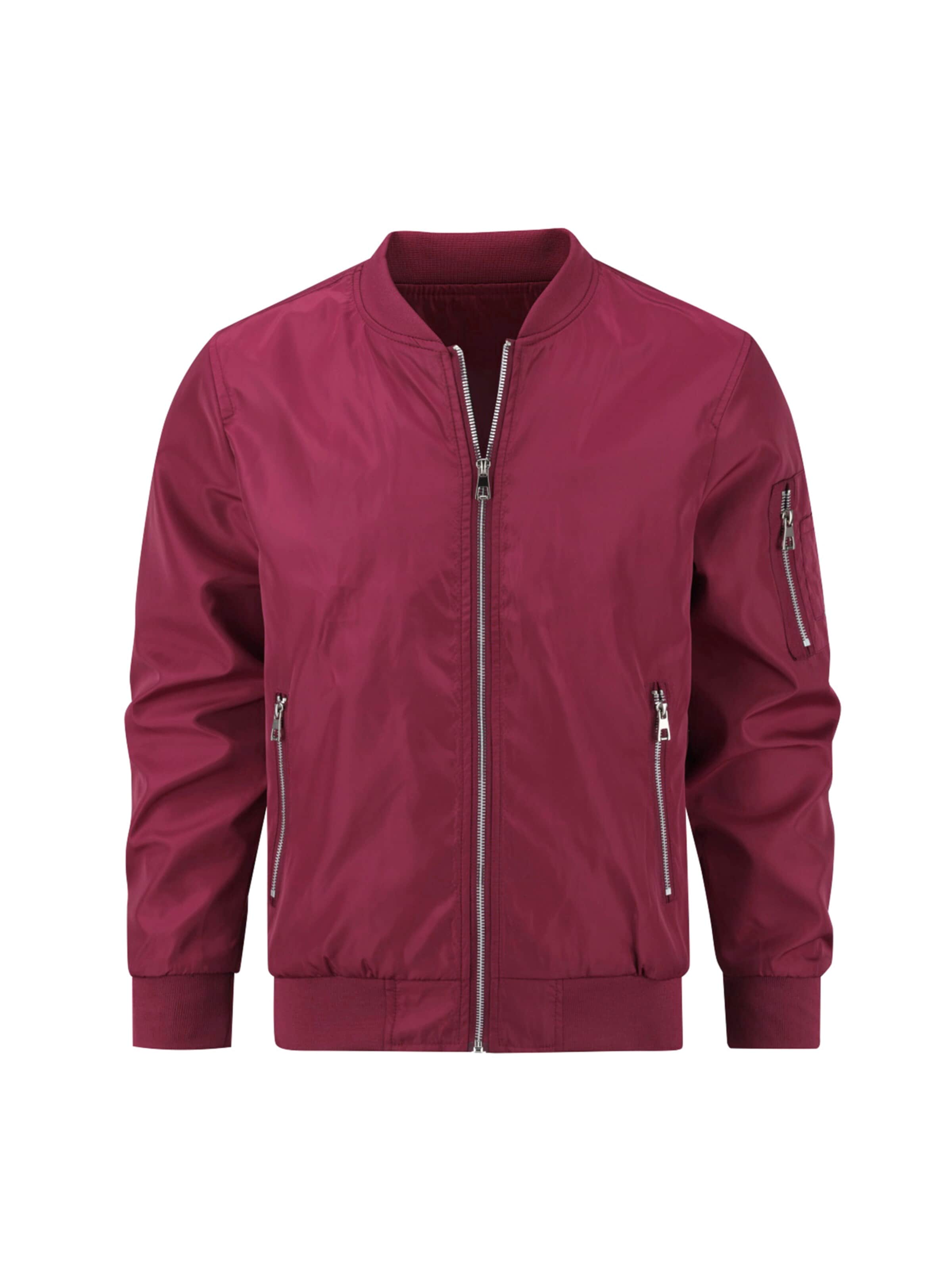 YOUTHUP Between-Season Jacket in Red: front