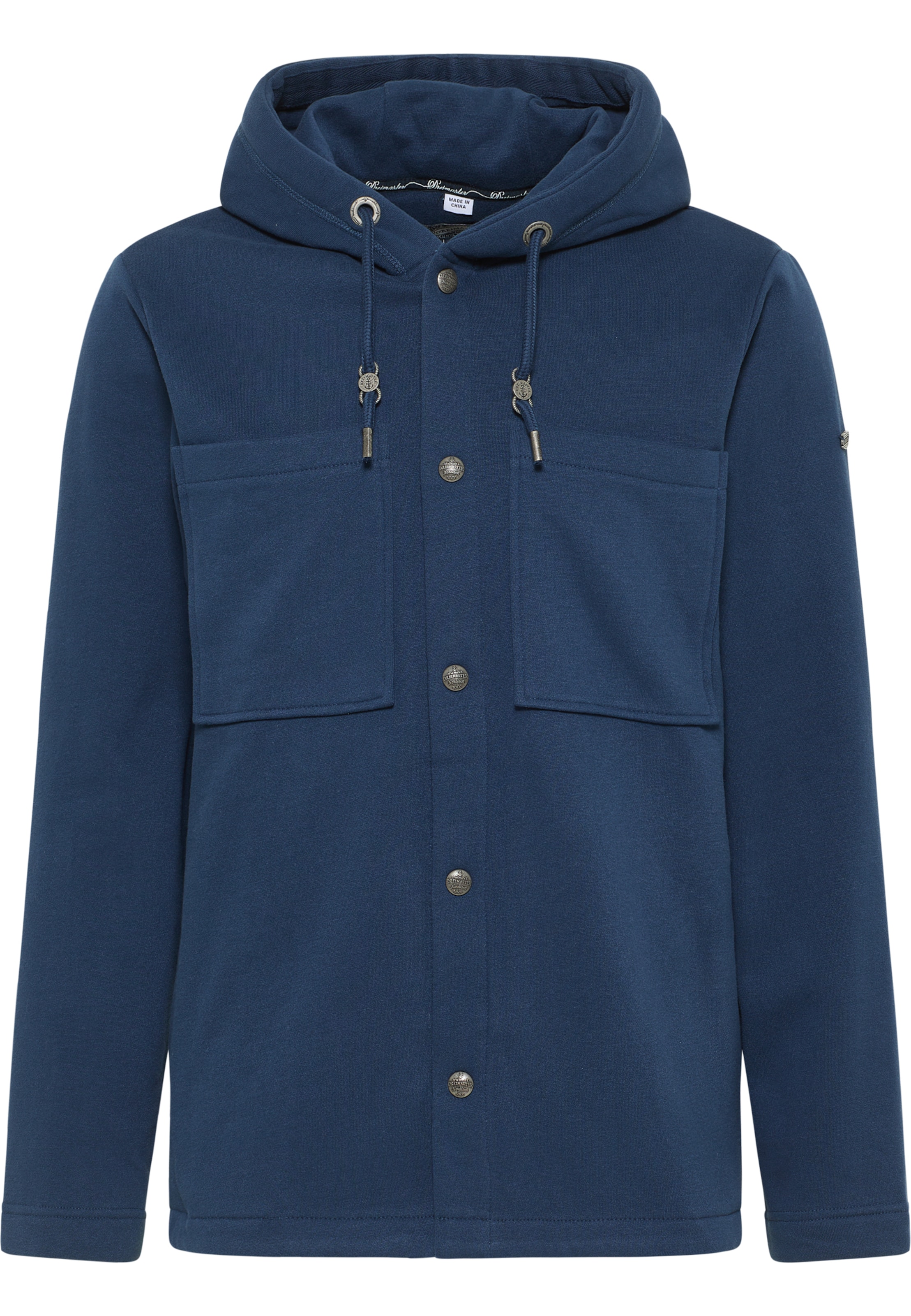 DreiMaster Vintage Jopa na zadrgo 'Takelage' | modra barva: sprednja stran